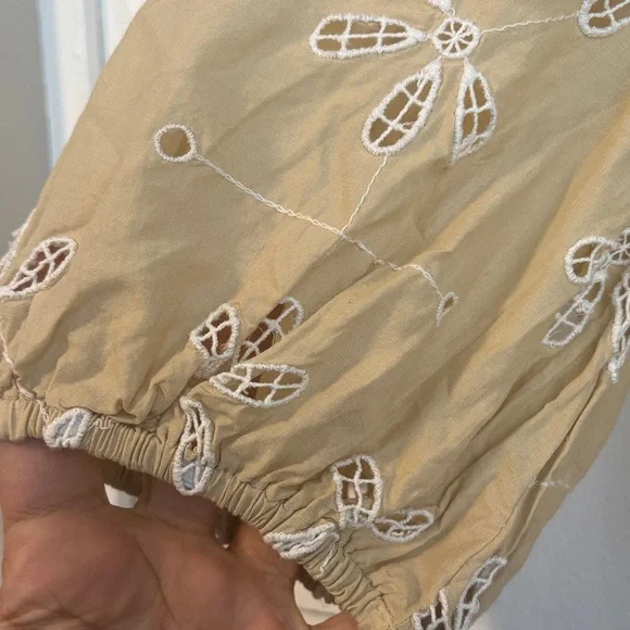 Ralph Lauren Tan Embroidered Midi Dress - Picture 7 of 12